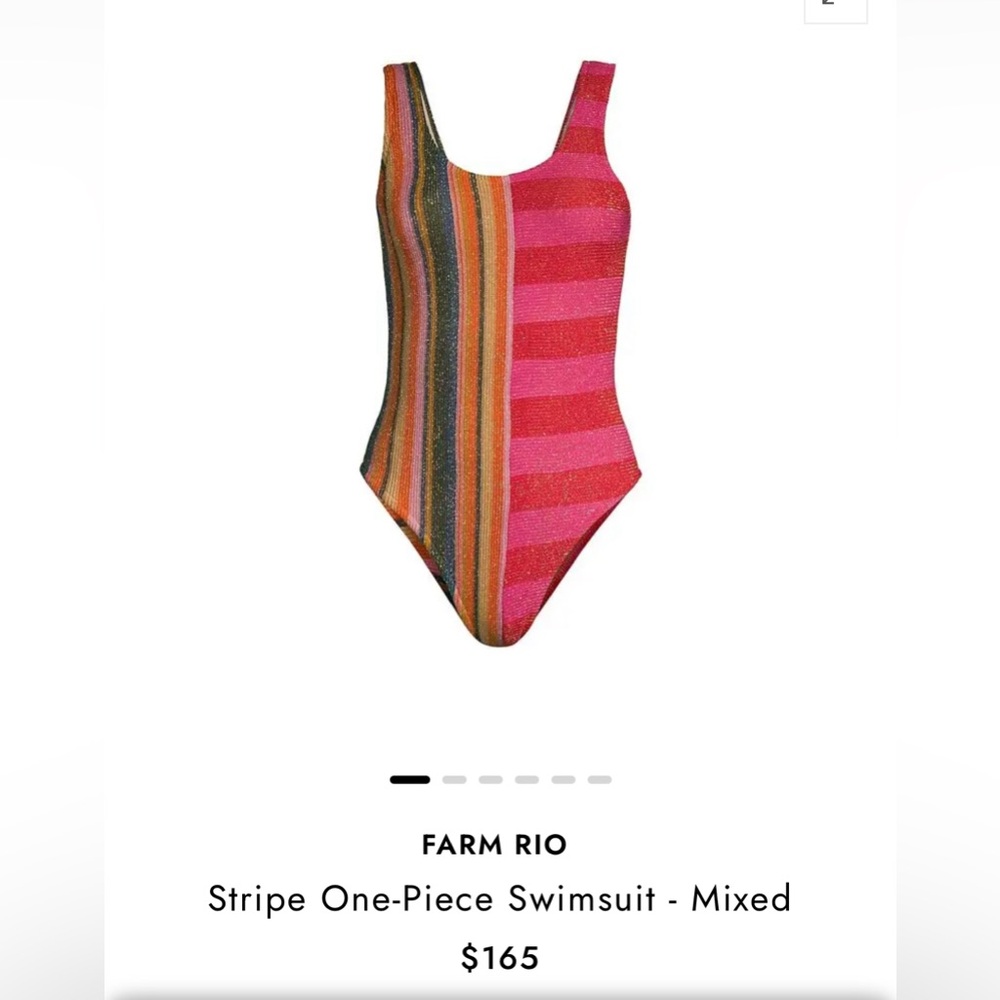 Farm Rio One-Piece Metallic Shimmer Swimsuit NWT